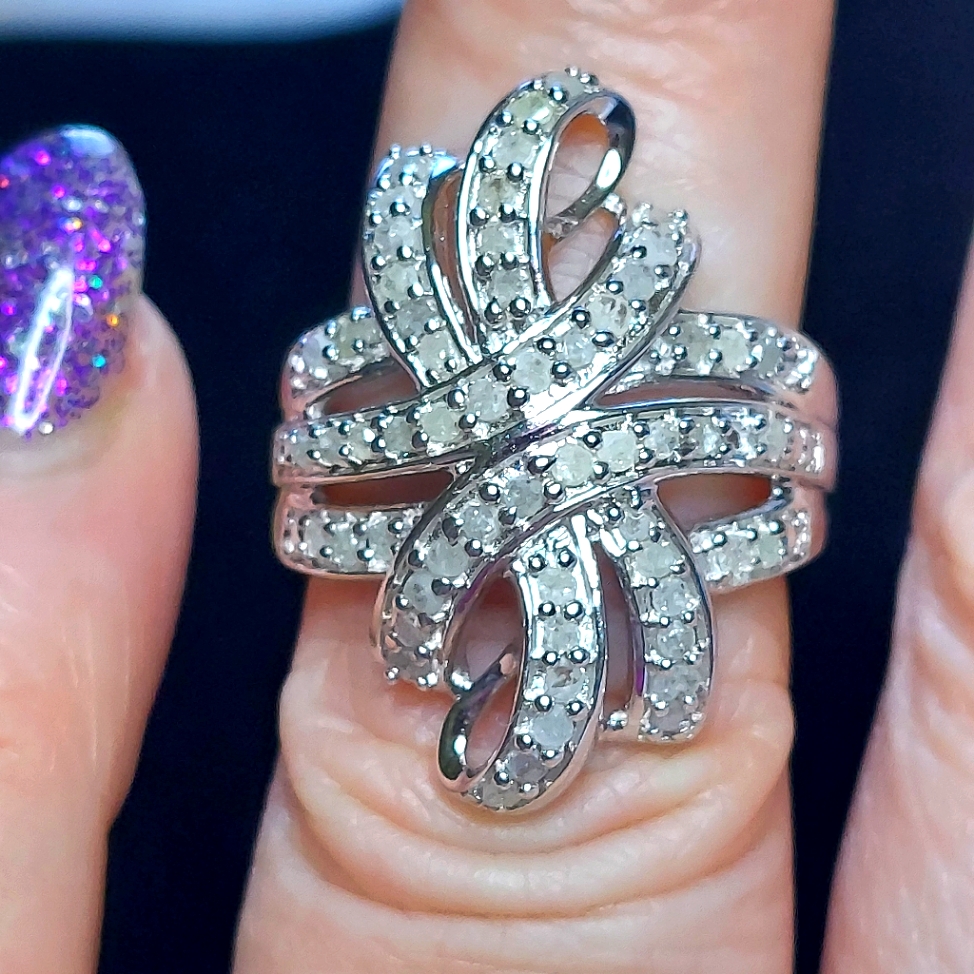 1 Ct.Diamond Ribbon Ring